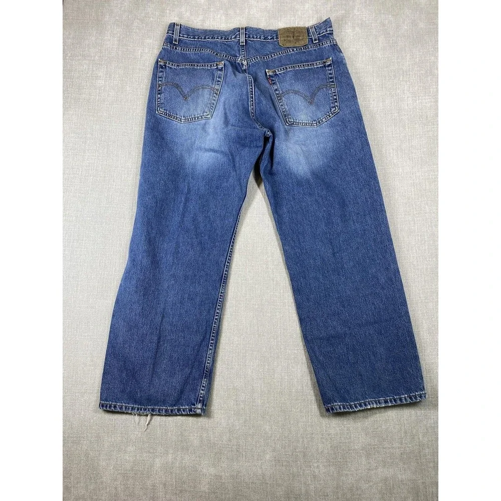 VTG Levis 569 Jeans Mens 34x28 Tag 36x30 Blue Denim Loose Straight Relaxed Baggy